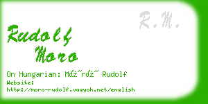 rudolf moro business card